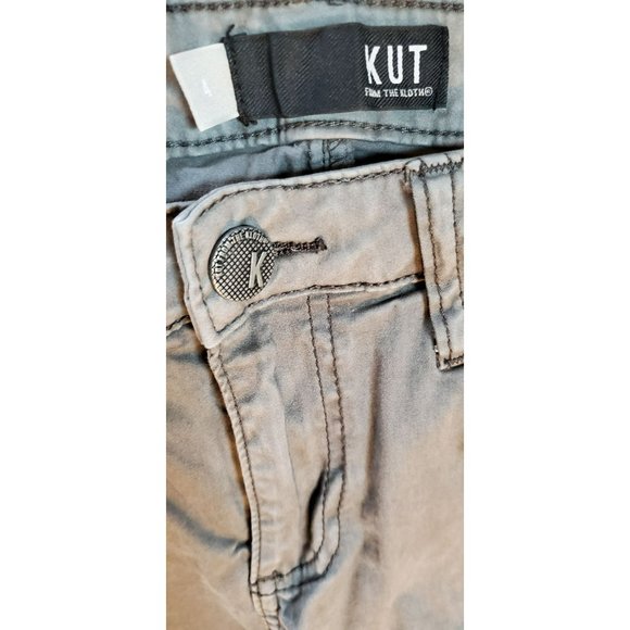 Kut From the Kloth Women's Donna Ankle Skinny Pants Size 4 Cotton Gray - Picture 2 of 8
